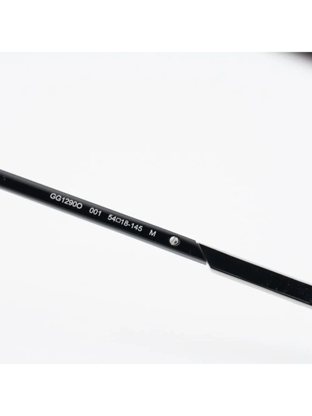 Gucci GG1290O 001 Eyeglasses Ruthenium and Black 54mm Aviator Frame